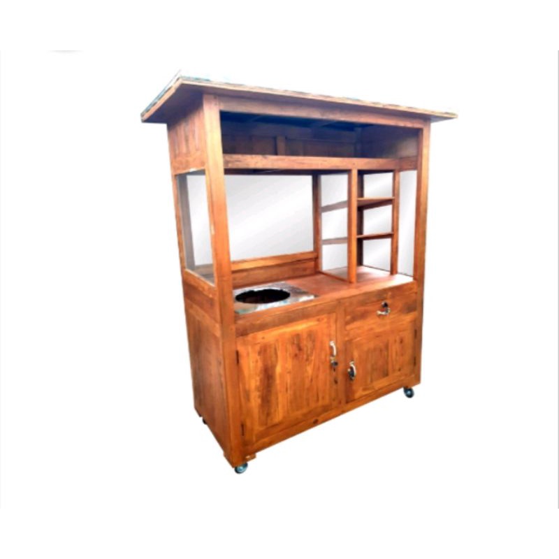 gerobak Bakso gerobak jualan booth kayu jati Belanda