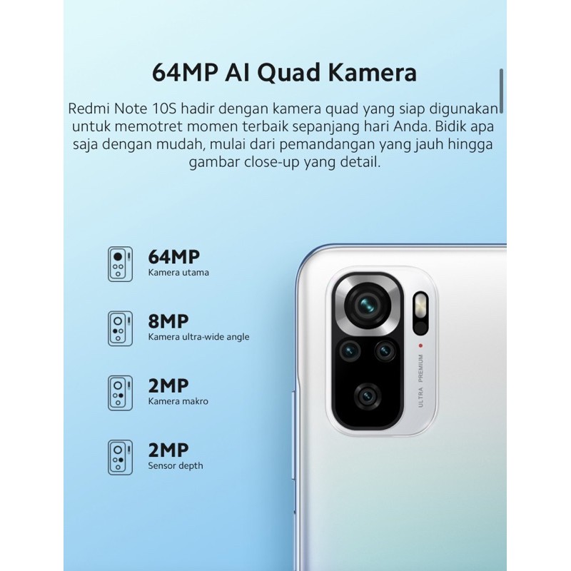 Xiaomi Redmi note 10S NFC 6/64 6/128 8/128 garansi resmi