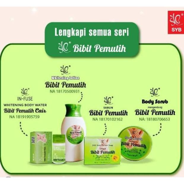 GRATIS ONGKIR PAKET HEMAT BIBIT PEMUTIH BADAN SYB 4 IN 1 BPOM ORIGINAL AP150