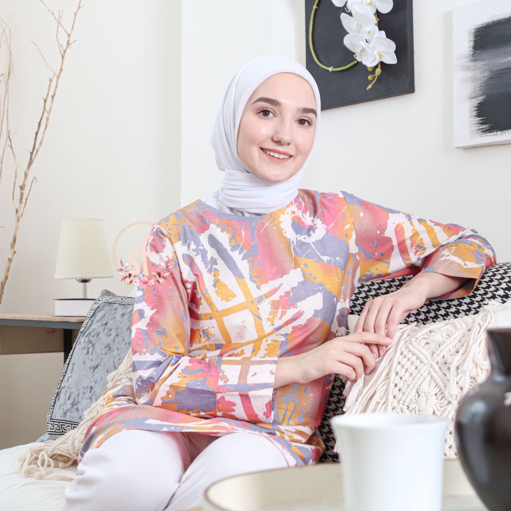 Tunik batik terbaru BAJU BATIK WANITA TUNIK BATIK BEST SELLER JUMBO LD 120