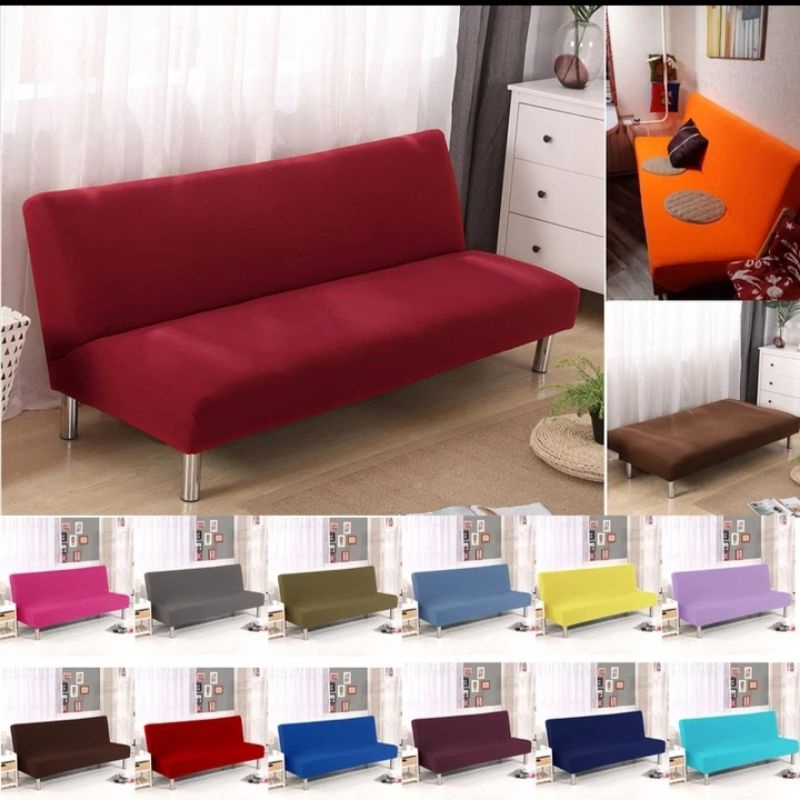 cover sofa bed INFORMA sarung penutup sofa  STRETCH sarung sofa bed ELASTIS