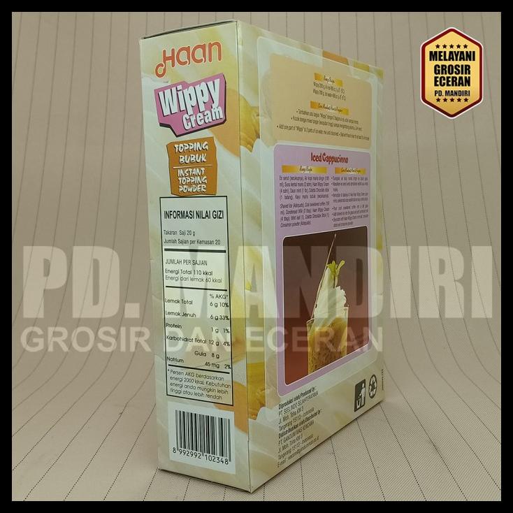 

TERBARUU!! HAAN WIPPY CREAM 400 GR / TOPPING BUBUK INSTAN PROMO
