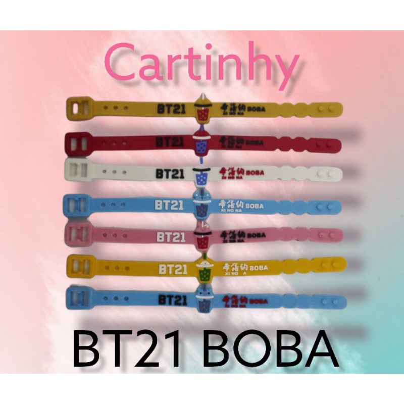 gelang tangan bts bt21 boba per gros 144pc#cartinhy