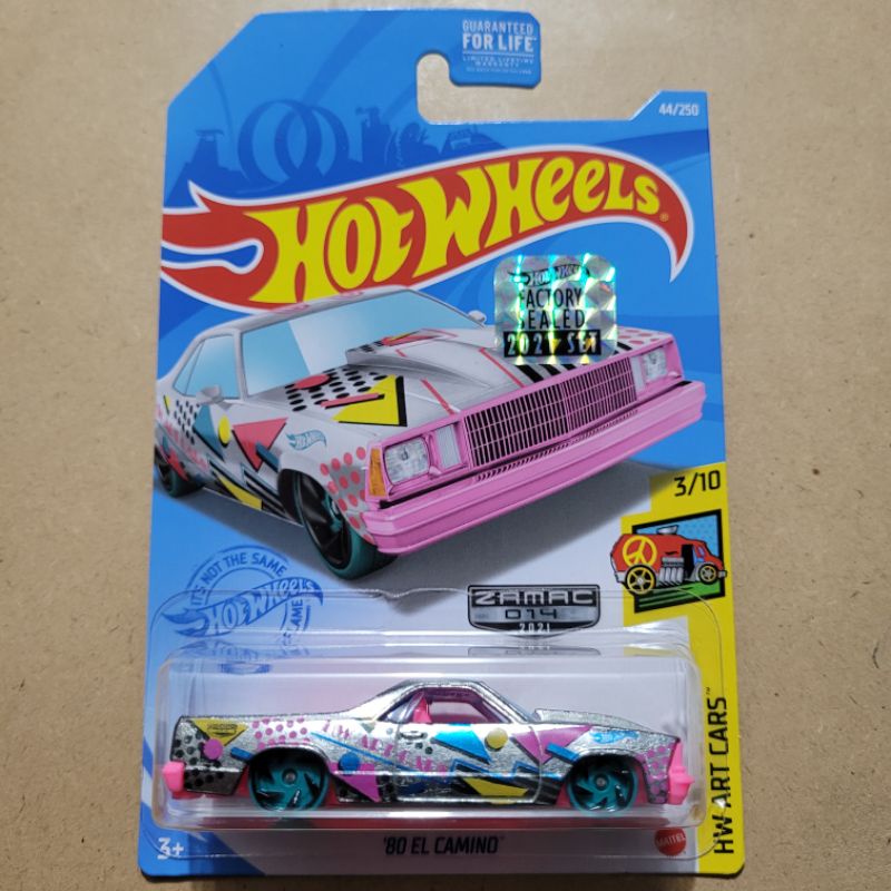 HOT WHEELS [ KEMASAN KERUT/TEKUK ] '80 EL CAMINO / HW ART CARS [ ZAMAC ]