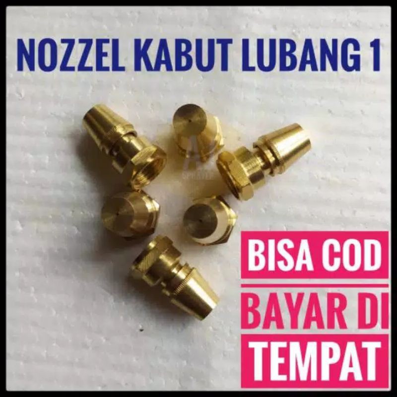 NOZZLE Sprayer Kabut Lubang 1 Lurus Full Kuningan ( Serie 1 )