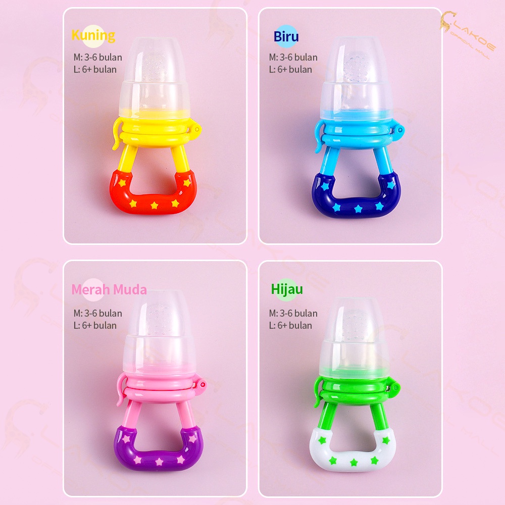 LAKOEOFFICIALMALL Dot Buah Bayi Bahan silikon empeng buah bayi-3
