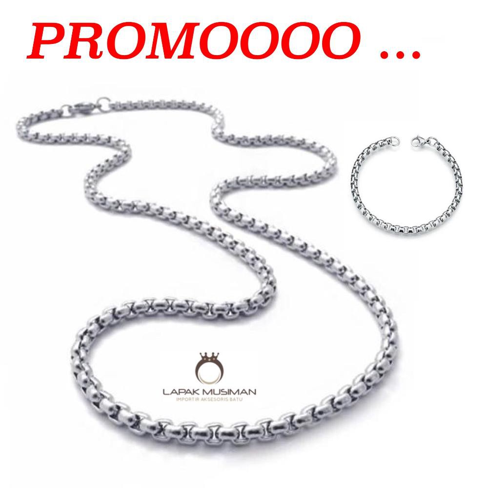 [Bayar di Tempat] PROMOO BELI KALUNG TITANIUM PRIA GRATISS GELANG TITANIUM PRIA