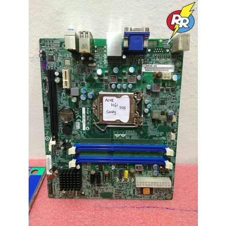 Motherboard Mobo Mainboard Acer H61 1155 Sandy minus 2 port USB Rusak Original
