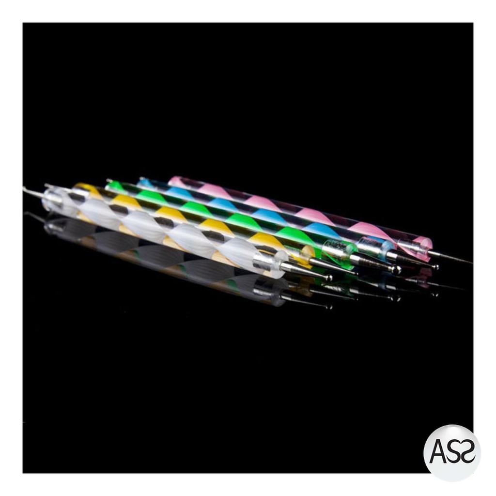 ASS Shop - Rhinestone Kuas Kuku Lukis 20 in 1 Nail Art Dotting Tools - X-19