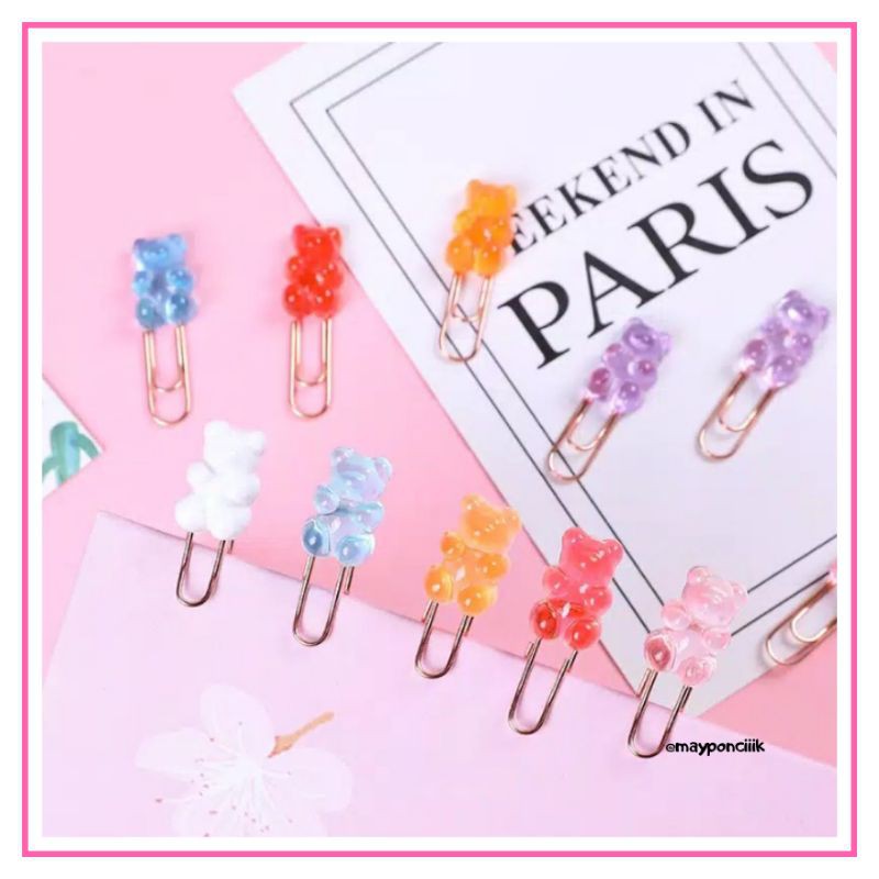 

Klip Kertas (Paper Clip) Bentuk Beruang 2 pcs