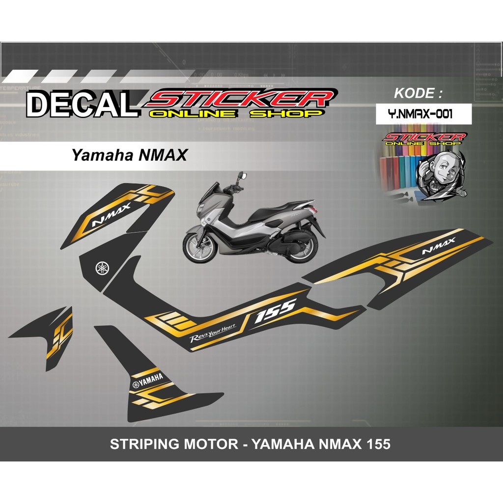 STIKER MOTOR MURAH YAMAHA NMAX | DECAL STRIPING VARIASI TERBARU KEREN