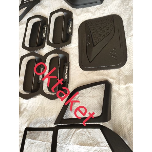 paket lengkap garnish depan belakang outer handle tank cover Agya Ayla 2021 2022 GR Sport Hitam