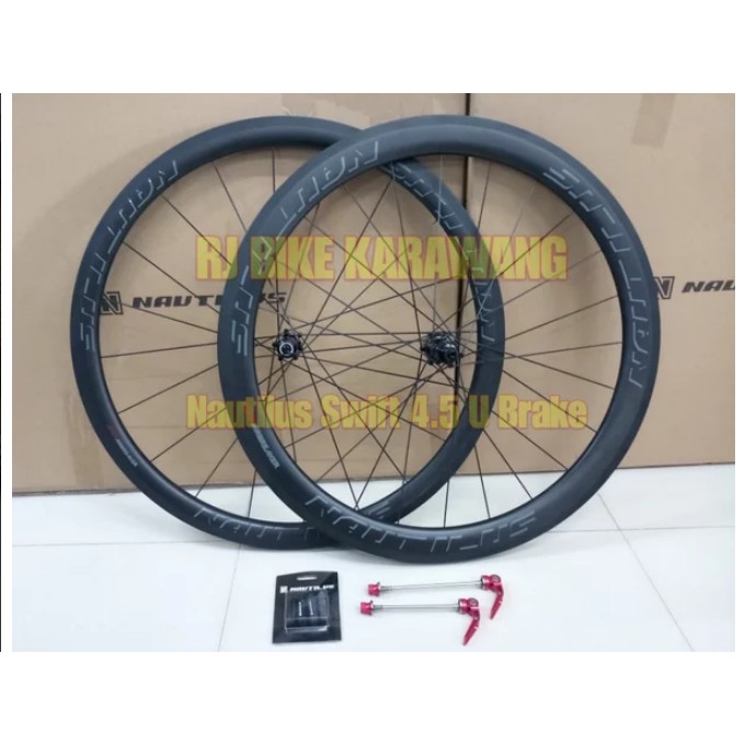 Wheelset Roadbike Balap 700c Nautilus Swift 4.5 V2 Carbon U Brake