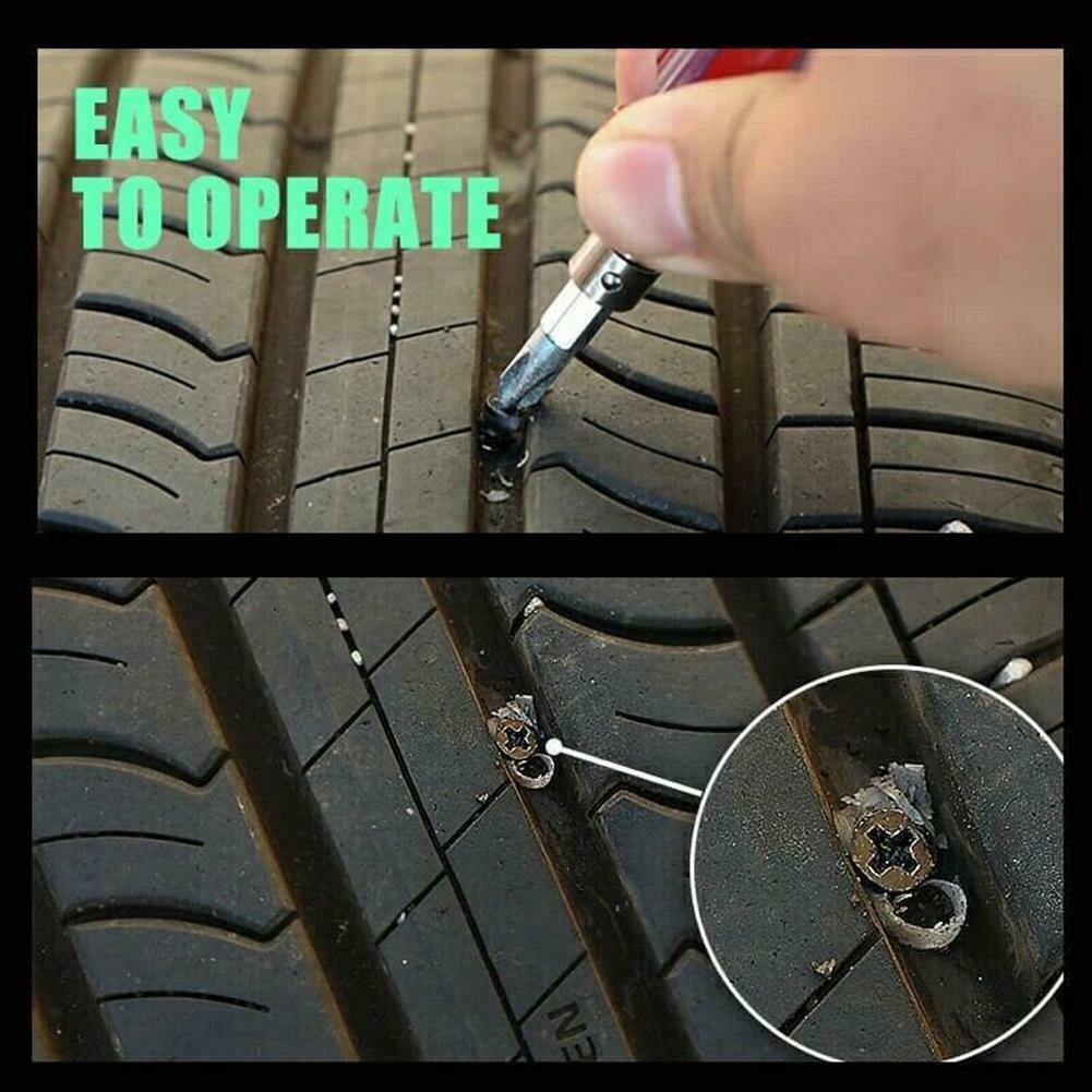 Set Alat Perbaikan Ban Tubeless Bahan Karet Tanpa Lem Untuk Motor / Mobil / Skuter