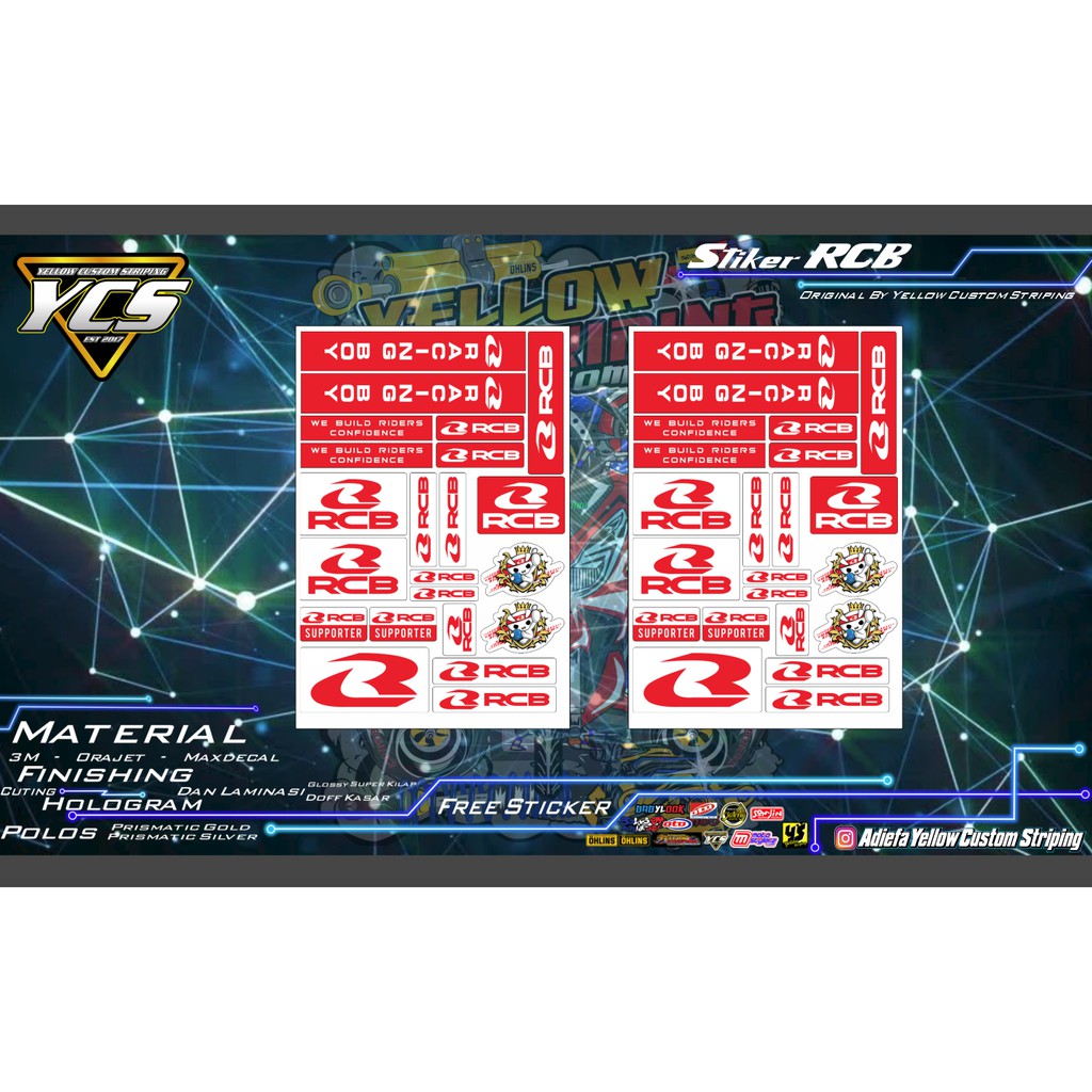 STIKER RCB RACING