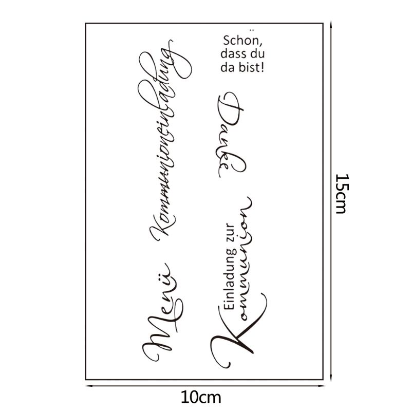 Stempel Segel Bening Bahan Silikon Desain Alfabet Jerman Untuk Scrapbook Album Timbul