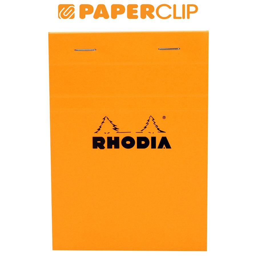 

NOTEPAD RHODIA N13 HEAD STAPLED ORANGE A6 SQUARED 13200EXPC