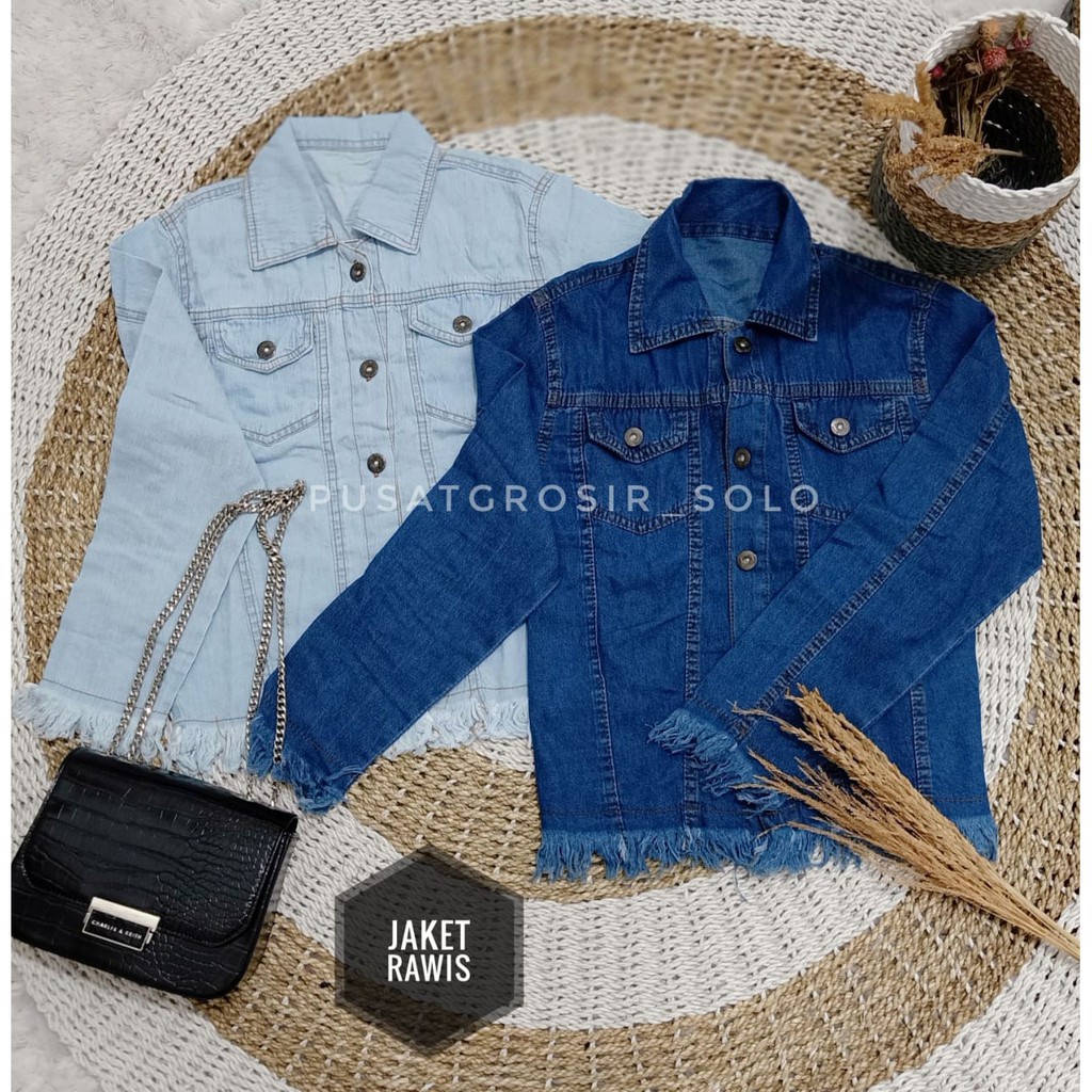 Jaket Jeans Rawis/ Jaket Jeans Oversize/ Jaket Wanita Pusatgrosir_solo