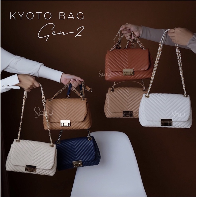 kyoto bag, tas wanita premium shoulder bag, kulit sintetis
