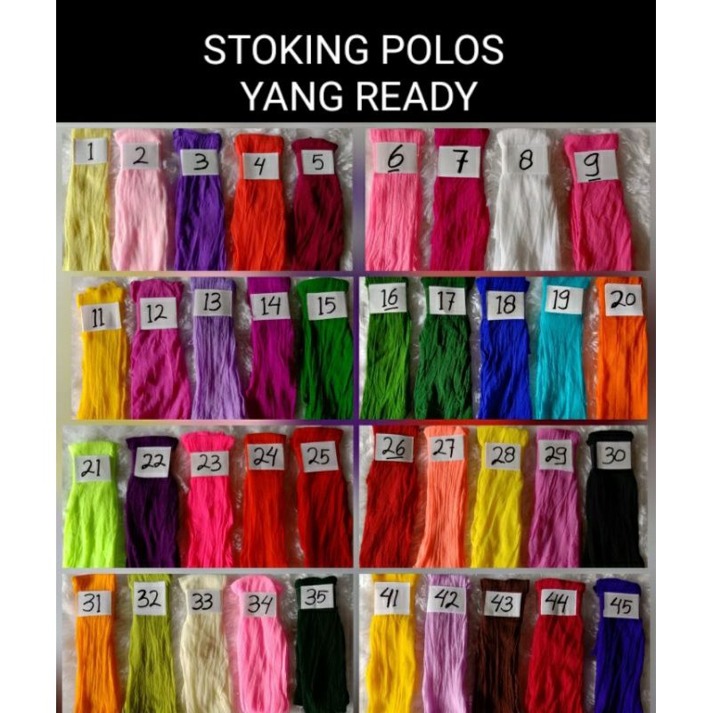 Stoking polos stoking bahan bunga