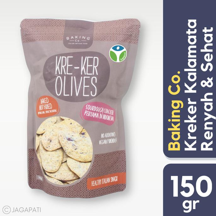 

Baking Co. - Kreker Kalamata Olives 150gr - Cemilan Sehat - Non MSG