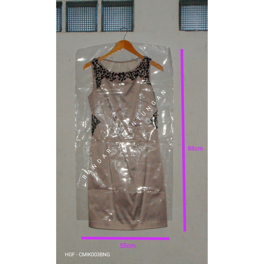 Plastik Pelindung Baju Mika Dewasa Ukuran 88 Cmx55 Cm/Mika Baju Tebal Ukuran Dewasa Cover Mika(BH)