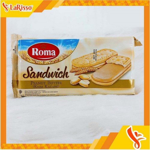 

ROMA BISKUIT SANDWICH PEANUT BUTTER 216GR