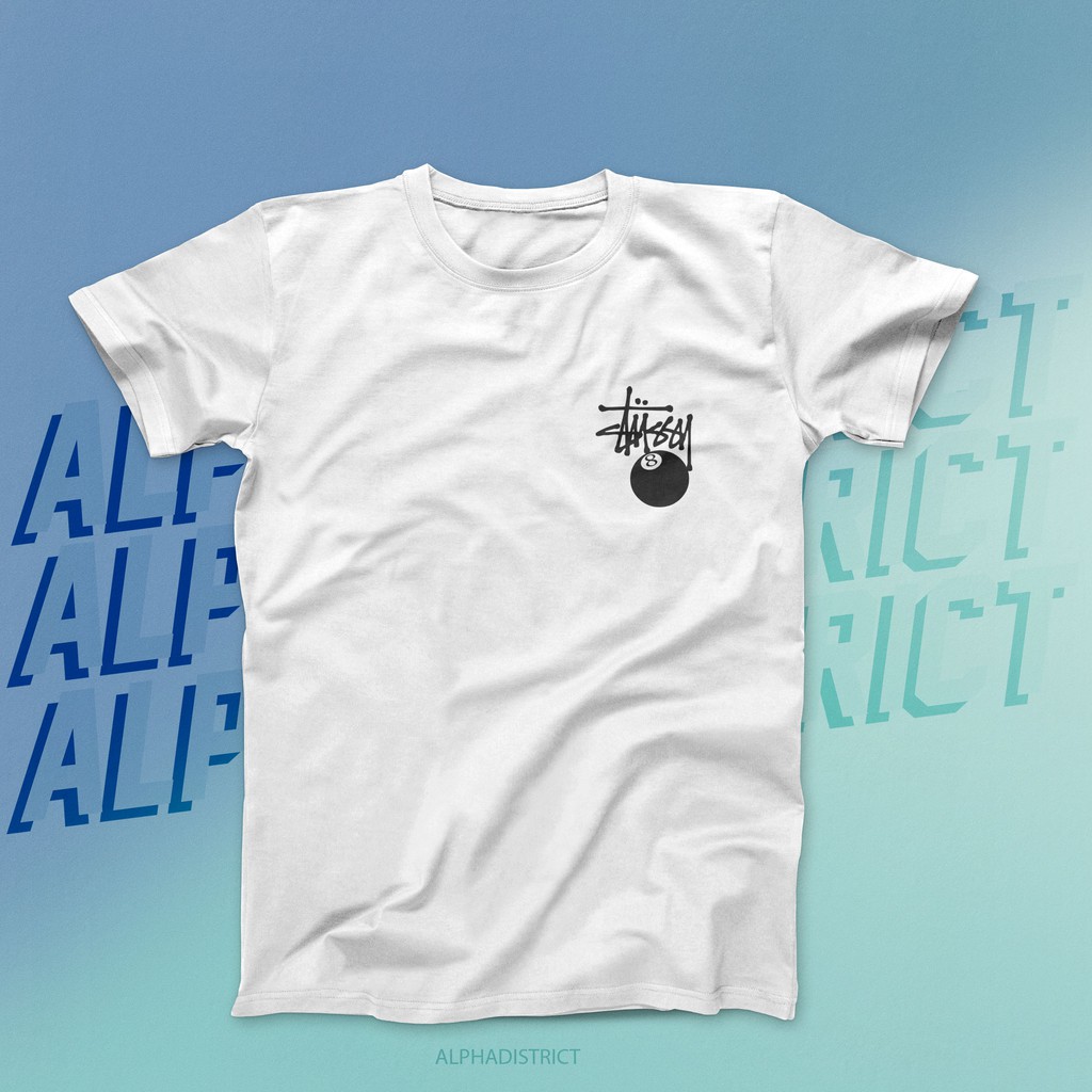 ⭐️⭐️⭐️⭐️⭐️BAJU KAOS STUSSY 8 BALL STREETWEAR TSHIRT MEN WOMEN READY STOCK KATUN COMBED 30S 100% / Ba