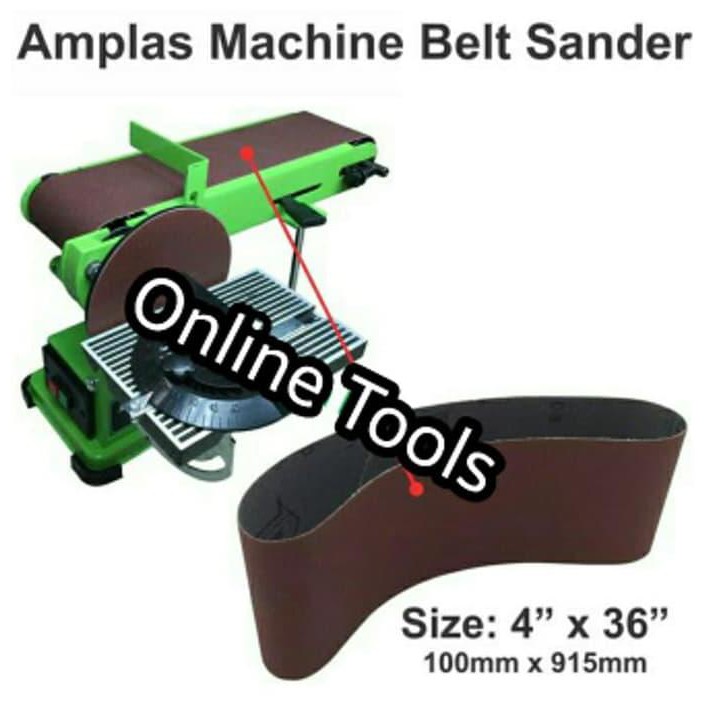 AMPLAS BELT - SABUK AMPLAS 100 X 915MM UNTUK MESIN BELT SANDER DUDUK DISKON