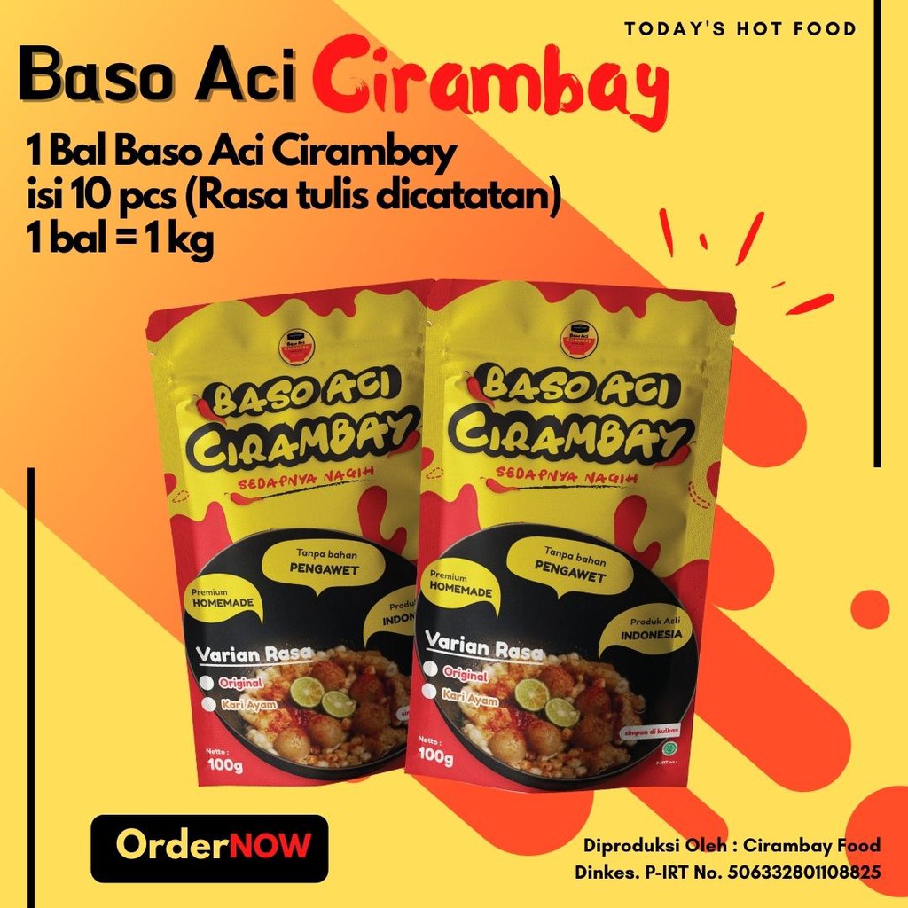 

PAKET RESELLER Baso Aci Cirambay (1 Bal/per10pcs) Pilihan Rasa Bisa Mix ✅