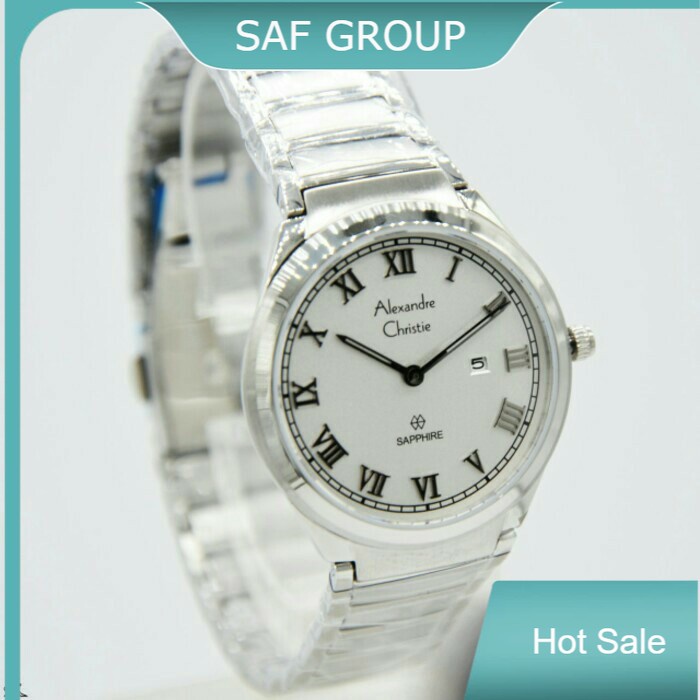 JAM TANGAN WANITA ALEXANDRE CHRISTIE AC 8538 / AC8538 SILVER WHITE ORIGINAL by plp