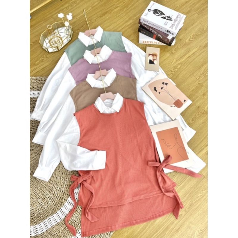 VEST RAJUT UNIQLO + INNER BAJU WANITA MUSLIM BAJU KOREA
