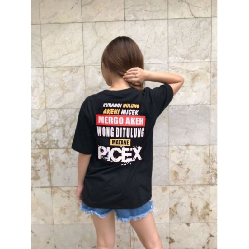 Kaos cewek Cowok keren Viral.kata jawa lucu hitam