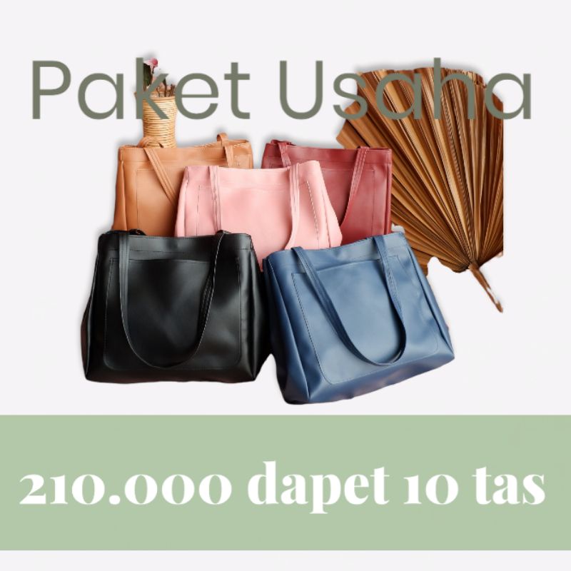 PAKET USAHA 10 TAS TOTEBAG MIX