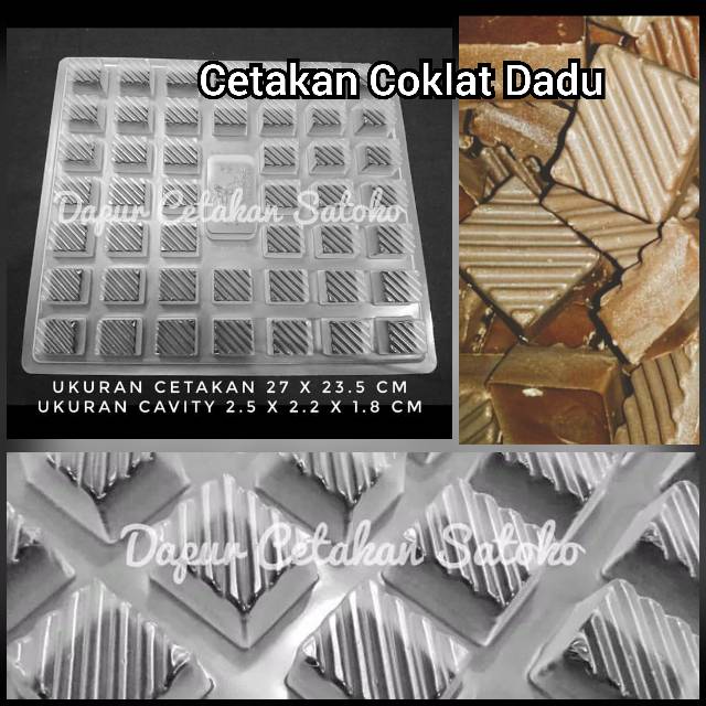cetakan coklat dadu import pembungkus paket murah
