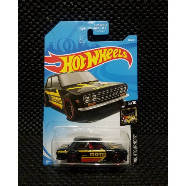 Hot wheels 71 Datsun 510 Bluebird Momo Hitam Kmart