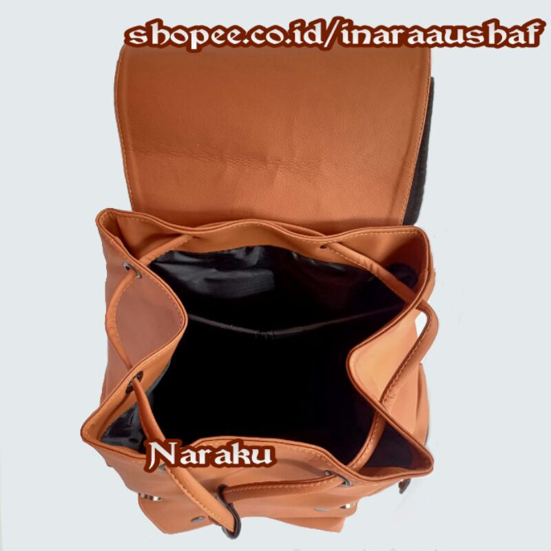 NARAKU Tas Ransel Wanita Kulit Kantor Kerja Sekolah Kuliah Outdoor Trendy Korea - RANSEL DESKA BAG