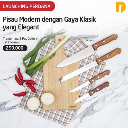 

Tramontina 5 Pcs Cutlery Set Dynamic Pisau Dapur Set Stainless Steel Yq03M7Nz2_