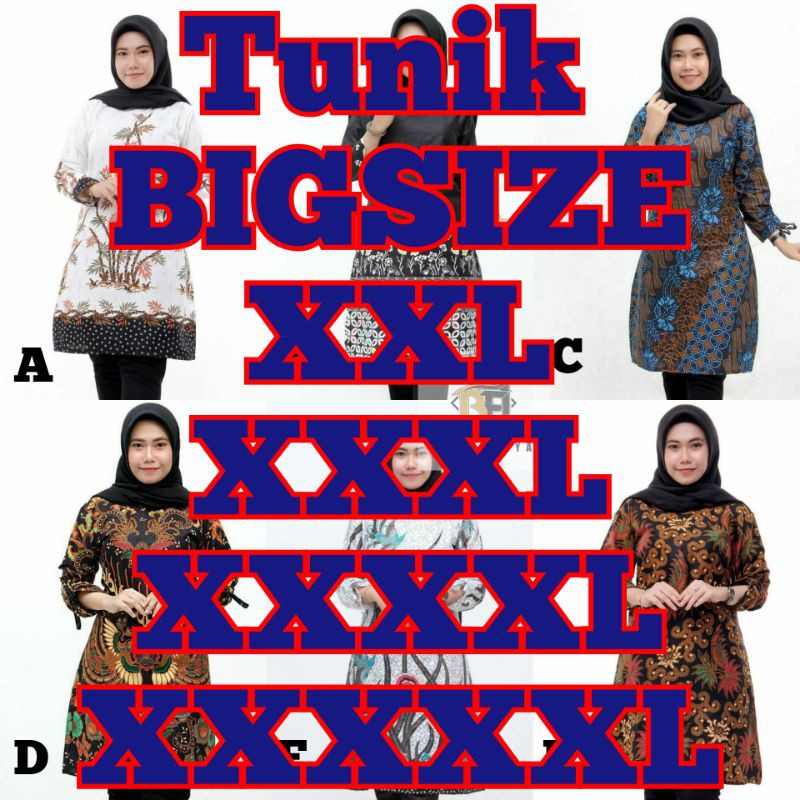 Tunik batik wanita M L XL XXL XXXL XXXXL XXXXXL