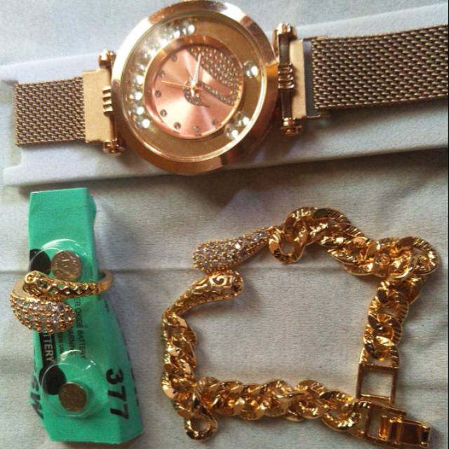 Set jam gelang,cincin