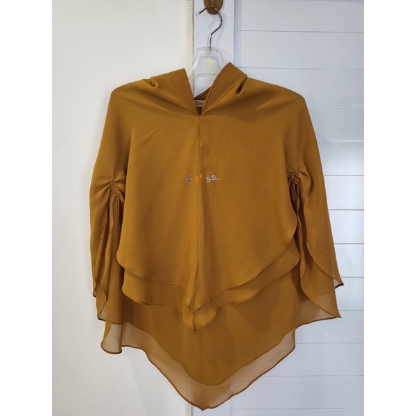 PL khimar Sisesa Mawaddah Caramel Yellow