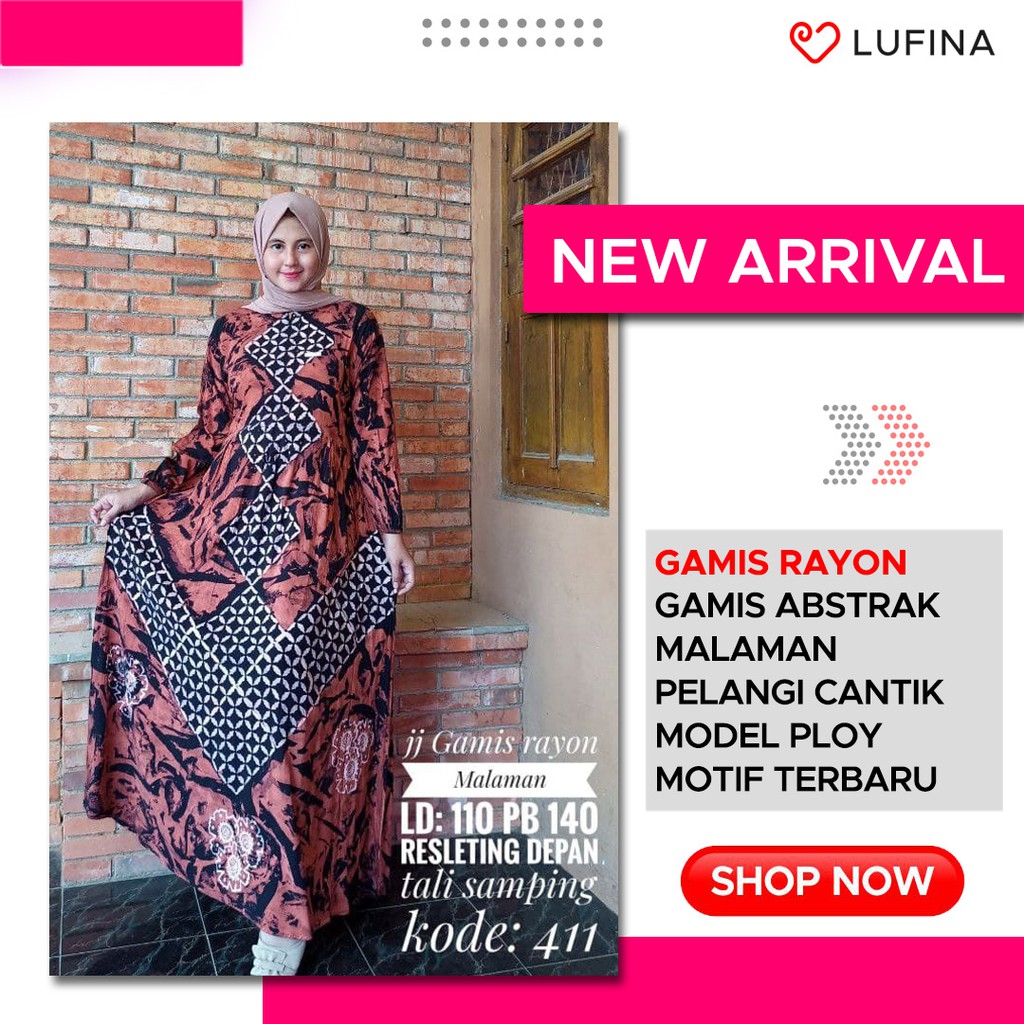 Termurah Gamis Rayon Motif Batik Abstrak Malaman Busana Muslimah Syar'i Bahan Rayon Terbaru gB68ONkIbRK3pn