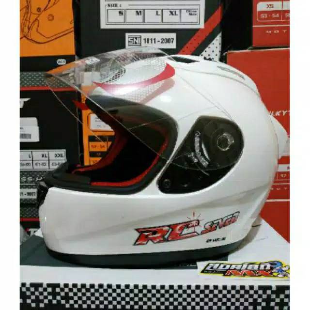 HELM KYT RC SEVEN WHITE HELM TOURING KYT RCSEVEN PUTIH KYT RC 7 ORIGINAL KYT RC7 ASLI GARANSI MURAH