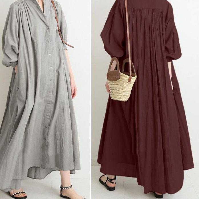 ➫qi Seller✡ Dress Dovey Wanita Homemade Katun Linen by Galery 79 ✧