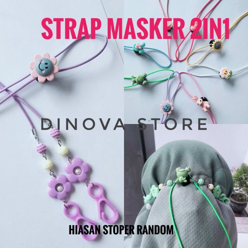 stap masker STOPER HIAS MUTIARA WARNA/strap masker/strap mask/konektor masker/strap mask/dinova store/pgx/tali masker/strap masker2in1/pengait masker/strap masker anak dewasa/strap masker hijab 2in1