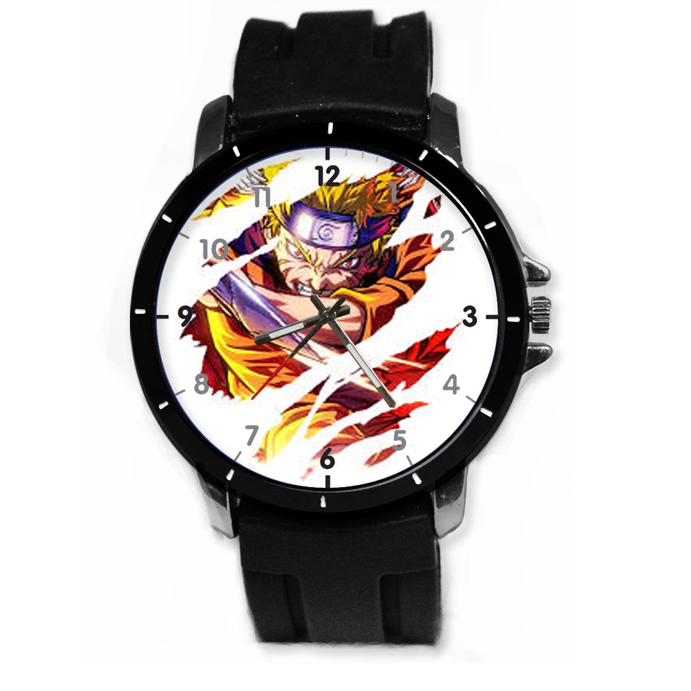 Jam Tangan Pria Custom Naruto Kyubi Battle Mode