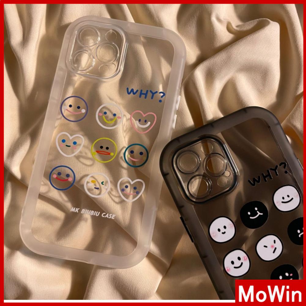 iPhone Case Silicone Soft Case Clear Case Airbag Shockproof Protection Camera Smooth Frosted Cartoon Smiley Compatible For iPhone 11 Pro Max 13 Pro Max 12 Pro Max 7Plus xr XS Max