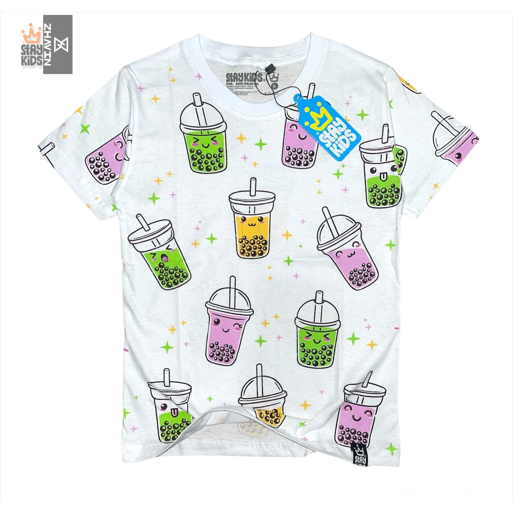 Kaos anak staykids / Kaos anak full print boba / Kaos anak unisex