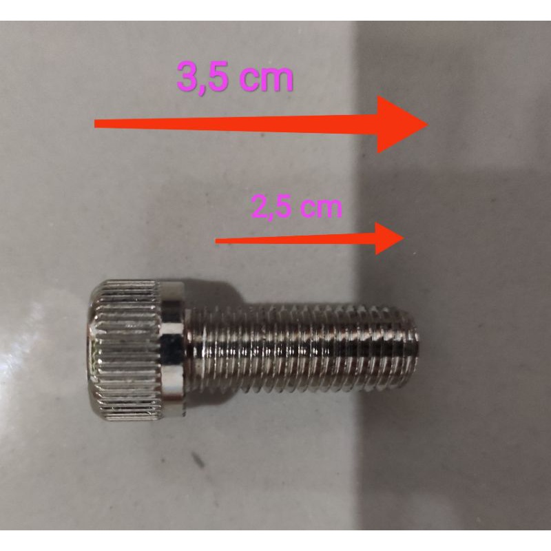 Baut 14 Kunci L Drat Kiri 3,5 cm