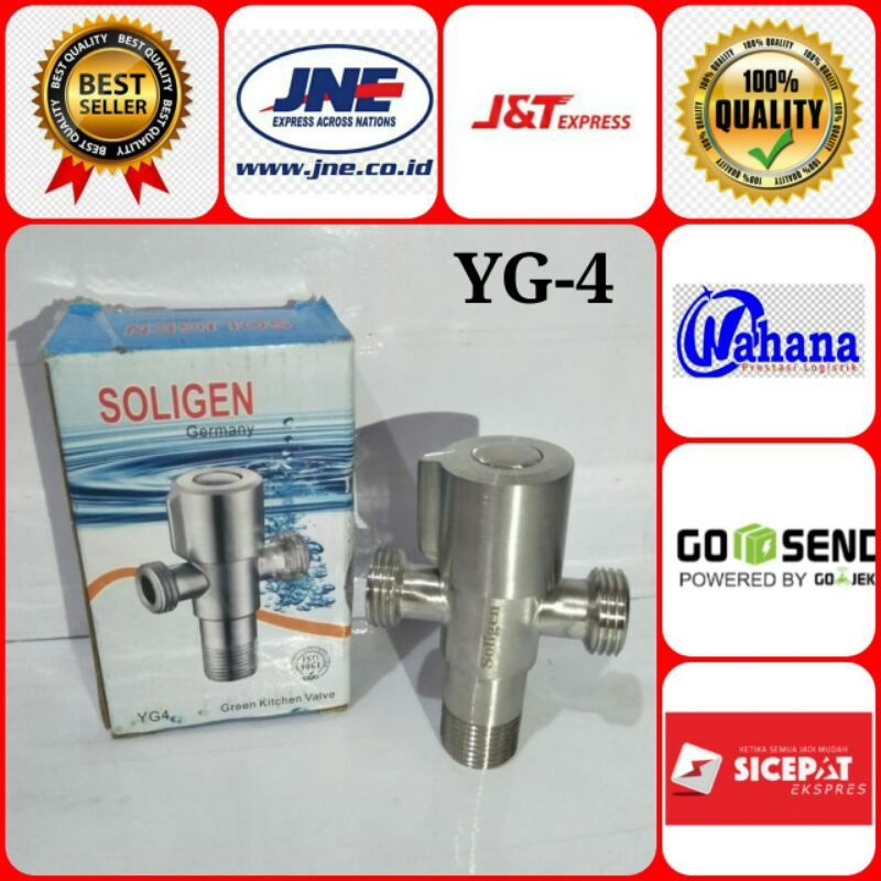 Stop Kran Shower TEE Soligen Tipe YG4 SUS 304/Kran Shower Kloset